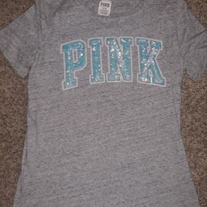 PINK SEQUIN TEE